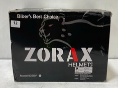 ZORAX HELMETS MOTORCYCLE HELMET MATT BLACK/BLUE - SIZE L (DELIVERY ONLY)