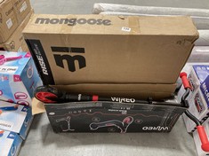 WIRED 120 LITHIUM ELECTRIC SCOOTER IN BLACK / RED TO INCLUDE MONGOOSE RISE 110 ELITE SCOOTER (COLLECTION ONLY)