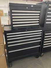 12 DRAWER TOOL CHEST AND CABINET IN BLACK (COLLECTION OR OPTIONAL DELIVERY) (KERBSIDE PALLET DELIVERY)