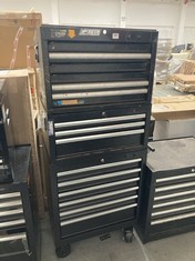 3 X ASSORTED TOOL STORAGE TO INCLUDE ADVANCED 6 DRAWER TOOL CABINET IN BLACK (COLLECTION OR OPTIONAL DELIVERY) (KERBSIDE PALLET DELIVERY)