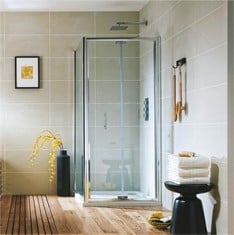 APPROX 700MM BIFOLD SHOWER DOOR TO INCLUDE APPROX 800 X 700MM SIDE PANEL ENCLOSURE - TOTAL LOT RRP £614 (COLLECTION OR OPTIONAL DELIVERY)