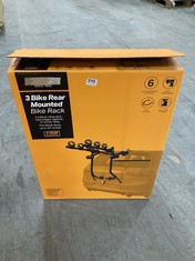 3 BIKE REAR MOUNTED BIKE RACK - ITEM CODE. 463046 - RRP £100 (COLLECTION OR OPTIONAL DELIVERY)