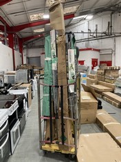 CAGE OF ASSORTED ITEMS TO INCLUDE BRABANTIA 60M LIFT O MATIC ROTARY CLOTHES AIRER (CAGE NOT INCLUDED) (COLLECTION OR OPTIONAL DELIVERY) (KERBSIDE PALLET DELIVERY)