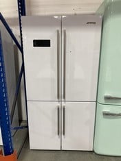 SMEG UNIVERSAL AMERICAN STYLE 4 DOOR FRIDGE FREEZER IN WHITE - MODEL NO. FQ60BDF - RRP £2250 (COLLECTION OR OPTIONAL DELIVERY)