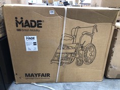 MADE MOBILITY MAYFAIR 18'' LIGHTWEIGHT WHEELCHAIR - RRP £160 (COLLECTION OR OPTIONAL DELIVERY)