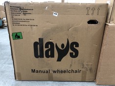 DAYS MANUAL WHEELCHAIR - PRODUCT CODE. 09-144-0288 - RRP £152 (COLLECTION OR OPTIONAL DELIVERY)