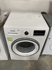 SIEMENS FREESTANDING WASHING MACHINE IN WHITE - MODEL NO. WM14UT93GB/G - RRP £479 (COLLECTION OR OPTIONAL DELIVERY)