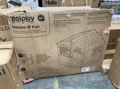 PALPLAY HOUSE OF FUN GARDEN PLAYHOUSE IN CANDYFLOSS - RRP £110 (COLLECTION OR OPTIONAL DELIVERY)