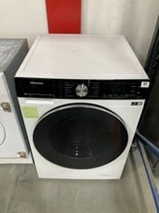 HISENSE 5 SERIES FREESTANDING WASHING MACHINE IN WHITE / BLACK - MODEL NO. WF5S1245BW/G - RRP £479 (COLLECTION OR OPTIONAL DELIVERY)