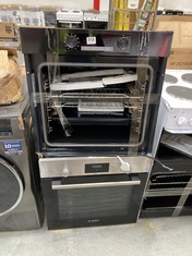 HISENSE BUILT IN SINGLE OVEN IN BLACK - MODEL NO. BI62212ABUK (MISSING DOOR) TO INCLUDE BOSCH BUILT IN SINGLE OVEN IN STAINLESS STEEL - MODEL NO. HHF113BR0B/17 (COLLECTION OR OPTIONAL DELIVERY)