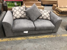 3 SEATER SOFA IN GREY FABRIC (COLLECTION OR OPTIONAL DELIVERY)