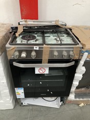 HOTPOINT SINGLE OVEN IN STAINLESS STEEL WITH 4 BURNER HOB - MODEL NO. HS67G2PMX/UK (SMASHED) (COLLECTION OR OPTIONAL DELIVERY)