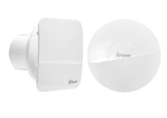 4 X XPELAIR SIMPLY SILENT CONTOUR CV4SR CONSTANT VOLUME 4” BATHROOM EXTRACTOR FAN WITH SQUARE AND ROUND BAFFLE, WHITE. (DELIVERY ONLY)