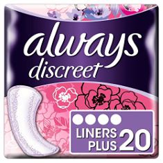 BOX OF ASSORTED SANITARY PRODUCTS TO INCLUDE ALWAYS DISCREET LINERS PLUS. (DELIVERY ONLY)