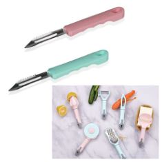 43 X PRETTY PASTELS BPA FREE LUXURY KITCHEN TOOLS & GADGETS, EASY USE, EASY HANG & STORE (POTATO PEELER). (DELIVERY ONLY)