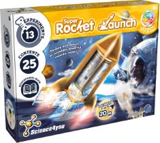 11 X SCIENCE4YOU: SUPER ROCKET LAUNCH | DEVELOP, TEST AND LAUNCH YOUR OWN INCREDIBLE ROCKET! | 25-PIECE STEM KIT WITH 13 EXPERIMENTS | AGES 8+. (DELIVERY ONLY)