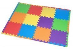 11 X EDUKIT EVA FOAM PLAY MAT; 12 PIECES AND 14 EDGES; 30.5 X 30.5CM; MULTI-COLOURED AND INTERLOCKING FLOOR TILES - FOR A BRIGHT AND SAFE BABY AND KIDS’ PLAY AREA. (DELIVERY ONLY)