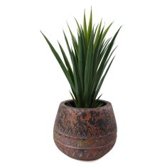 3 X LEAF EXTRA LARGE CACHEPOT PLANTERS, 24CM ZATURN. (DELIVERY ONLY)