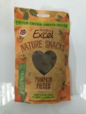 60 X EXCEL NATURE SNACKS PUMPKIN PIECES . (DELIVERY ONLY)