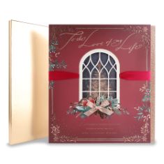 20 X CLINTONS: LOVE OF MY LIFE ROBIN AT WINDOW SCENE CHRISTMAS BOXED CARD, XMAS BOXED CARDS FOR THE LOVE OF MY LIFE, LUXURY BOXED CARDS FOR THE LOVE OF MY LIFE, GIANT SIZE 458 X 504 X 24 MM. (DELIVER