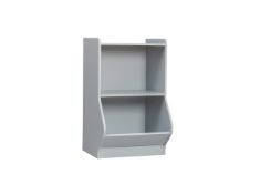 4 X IRIS OHYAMA, KIDS BASIC 2 SHELF/TOY STORAGE/KID STORAGE CABINET/WOODEN STORAGE BOX/TOY CHEST, MODERN, DESIGN, BEDROOM, PLAYROOM,SCHOOL - KIDS BASIC SHELF - KSB-2 - GREY. (DELIVERY ONLY)