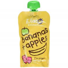 30 X ELLAS KITCHEN 4 MONTH APPLES & BANANAS PUREE 120G BBE 06/24 (DELIVERY ONLY)