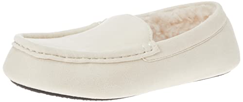 QTY OF ITEMS TO INLCUDE BOX OF X25 ASSORTED CLOTHING TO INCLUDE ESSENTIALS WOMEN'S MOCCASIN SLIPPER, LIGHT BEIGE, 4 UK, ESSENTIALS WOMEN'S 9" DENIM BERMUDA SHORTS, VINTAGE WASH, 10-12. (DELIVERY ONLY