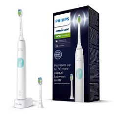 QTY OF ITEMS TO INLCUDE ASSORTED ITEMS TO INCLUDE PHILIPS SONICARE PROTECTIVECLEAN 4300 ELECTRIC TOOTHBRUSH - HEALTHIER GUMS - BUILT-IN PRESSURE SENSOR - 1 BRUSHING MODE - CHANGE BRUSH HEAD SIGNAL -