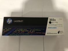 2 X HP LASER JET 203X BLACK PRINTER INK . (DELIVERY ONLY)