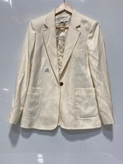 REISS SINGLE BREASTED TAILORED BLAZER IN CREAM SIZE 12 RRP- £210 (DELIVERY ONLY)