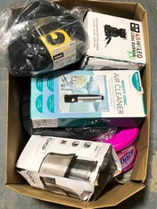 BOX OF ASSORTED HOUSEHOLD ITEMS TO INCLUDE JAMES MARTIN BY WAHL GRIND AND CHOP POWERFUL 200W CHOPPER (DELIVERY ONLY)