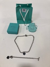 TIFFANY & CO. HEART TAG WRAP NECKLACE & MATCHING BRACELET SET TOTAL RRP- £1,515 (DELIVERY ONLY)