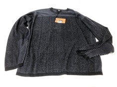 STUSSY ENGINEERED PANEL SWEATER NAVY SIZE LG RRP- £135 (DELIVERY ONLY)