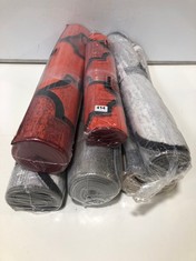 6 X ASSORTED RUGS TO INCLUDE OURANOS RED RUG SIZE 60X112CM (DELIVERY ONLY)