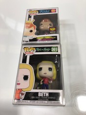 6 X ASSORTED POP ANIMATION VINYL FIGURES TO INCLUDE RICK AND MORTY SUMMER FIGURINE (DELIVERY ONLY)