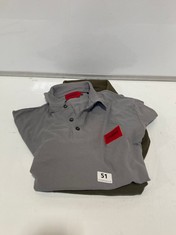 2 X ASSORTED HUGO BOSS CLOTHING TO INCLUDE POLO T-SHIRT GREY SIZE M (DELIVERY ONLY)