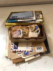 LG QTY OF VINTAGE LOOSE STAMPS AND COVERS (DELIVERY ONLY)