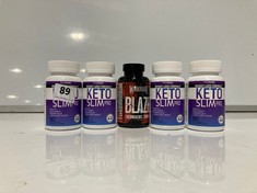 5 X ASSORTED FOOD/DIET SUPPLEMENTS TO INCLUDE KETO SLIM PRO 90 CAPSULES BBE-09/24 (DELIVERY ONLY)