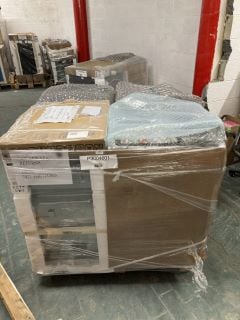 1X PALLET WITH TOTAL RRP VALUE OF £1745 TO INCLUDE 1X KENWOOD ELECTRIC COOKERS MODEL NO KTC506S19, 1X HISENSE ELECTRIC COOKERS MODEL NO  HDE32 11BWUK, 1X HOOVER WASHING MACHINES MODEL NO  H3W410TA E,
