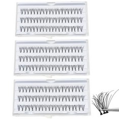 QUANTITY OF 3 BOXES VOLUME LASH EXTENSIONS 3D RUSSIAN LASHES 10MM 12 MM 14MM C CURL VOLUME EYE LASHES FOR MAKEUP EYELASHES EXTENSION , 10MM 12 MM 14MM  - TOTAL RRP £249: LOCATION - B RACK