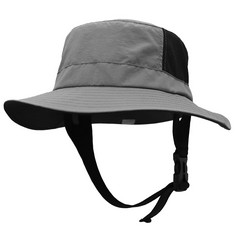 9 X OUTFLY SUMMER WATER SPORTS SUN HATS SURF HATS FOR WOMEN SUN HATS FOR MEN BEACH HAT WIDE CHIN STRAP GREY - TOTAL RRP £120: LOCATION - B RACK