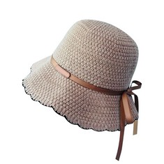 18 X WOMENS SUN HATS WIDE BRIM SUMMER BEACH HAT FOR WOMEN FOLDABLE TRAVEL STRAW CAP , KHAKI  - TOTAL RRP £150: LOCATION - B RACK