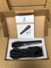 QUANTITY OF ASSORTED ITEMS TO INCLUDE TONOR DYNAMIC KARAOKE MICROPHONE FOR SINGING WITH 16.4FT/ 5M XLR CABLE, METAL HANDHELD MIC COMPATIBLE WITH KARAOKE MACHINE/SPEAKER/AMP/MIXER FOR KARAOKE SINGING,