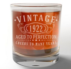 8 X VINTAGE 1943 ETCHED 11OZ WHISKEY GLASS - 81ST BIRTHDAY GIFTS FOR MEN - CHEERS TO 81 YEARS OLD - 81ST BIRTHDAY DECORATIONS FOR HIM - BEST ENGRAVED BOURBON GIFT IDEAS FOR MEN - DAD GRANDPA 2.0 RRP