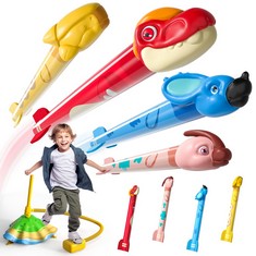 19 X CI VETCH 4 ROCKET LAUNCHERS BOYS TOYS AGE 4 5 6 KIDS, STOMP TOY ROCKET 3-7 YEAR OLD FOR KIDS TOYS ROCKET FOR KID OUTDOOR TOY KID GARDEN TOYS, SUITABLE GIFTS FOR 3-10+ YEAR OLD BOYS GIRLS - TOTAL