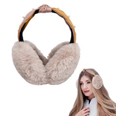 QUANTITY OF ASSORTED ITEMS TO INCLUDE WINTER EAR WARMERS FOLDABLE, SOFT & WARM EAR MUFFS FOR WOMEN, WINDPROOF EAR COVERS FOR COLD WEATHER, FURRY FLUFFY EAR MUFFS WINTER FASHION PIECES, GIFTS FOR WOME