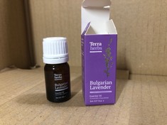 QUANTITY OF TERRA HERBS BULGARIAN LAVENDER ESSENTIAL OIL RRP £166: LOCATION - F RACK