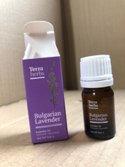 QUANTITY OF TERRA HERBS BULGARIAN LAVENDER ESSENTIAL OIL RRP £173: LOCATION - F RACK