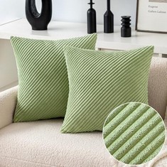 QUANTITY OF ASSORTED ITEMS TO INCLUDE MIULEE SET OF 2 CUSHION COVERS DIAGONAL STRIPED CORDUROY THROW PILLOW COVERS DECORATIVE PILLOWS PILLOWCASES DECORATION FOR SOFA COUCH LIVING ROOM 50X50 CM 20X20