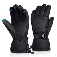 9 X ATERCEL SKI GLOVES -30°F WATERPROOF THERMAL GLOVES, WARM TOUCH SCREEN WINTER GLOVES FOR MEN - TOTAL RRP £122: LOCATION - G RACK